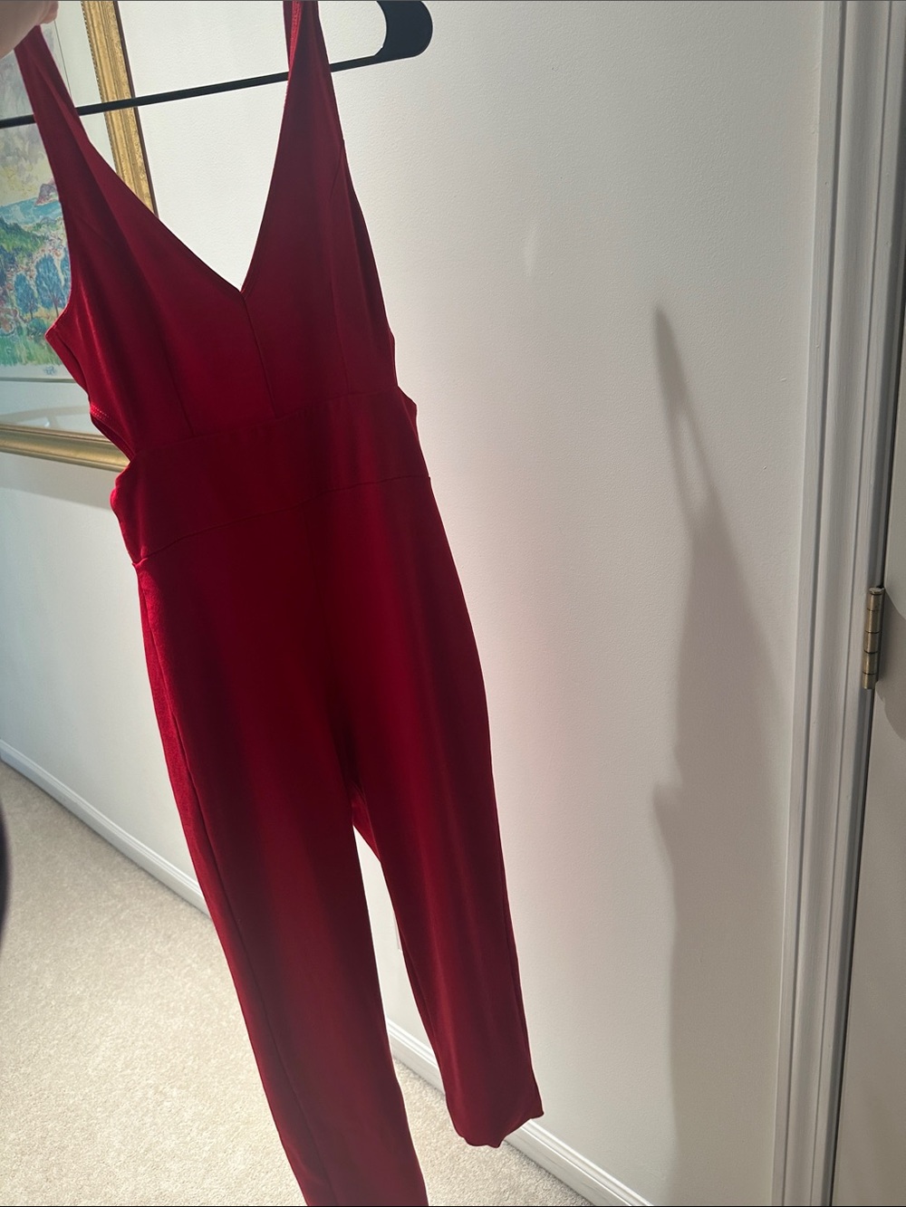 Rolla Coster Crimson V-Neck Sleeveless Jumpsuit